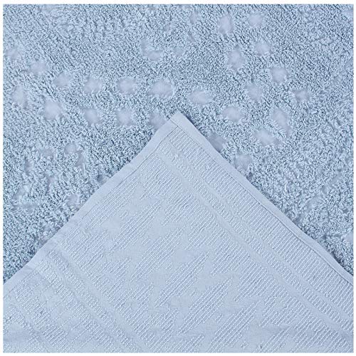 1 Piece Oversized Chenille Bedspread Coastal Solid Color Medallion