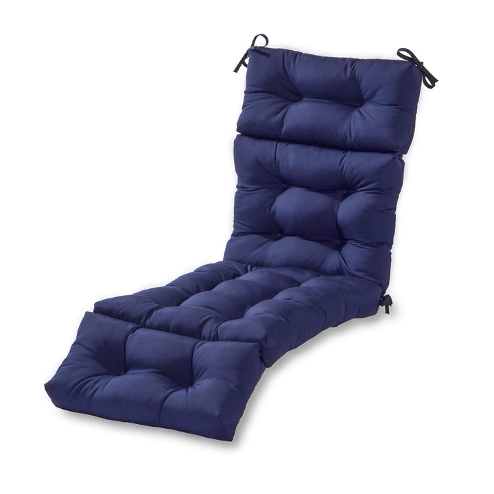 72" Lounge Cushion Navy Blue Outdoor 6ft Patio Chaise Pad for Lounger Solid