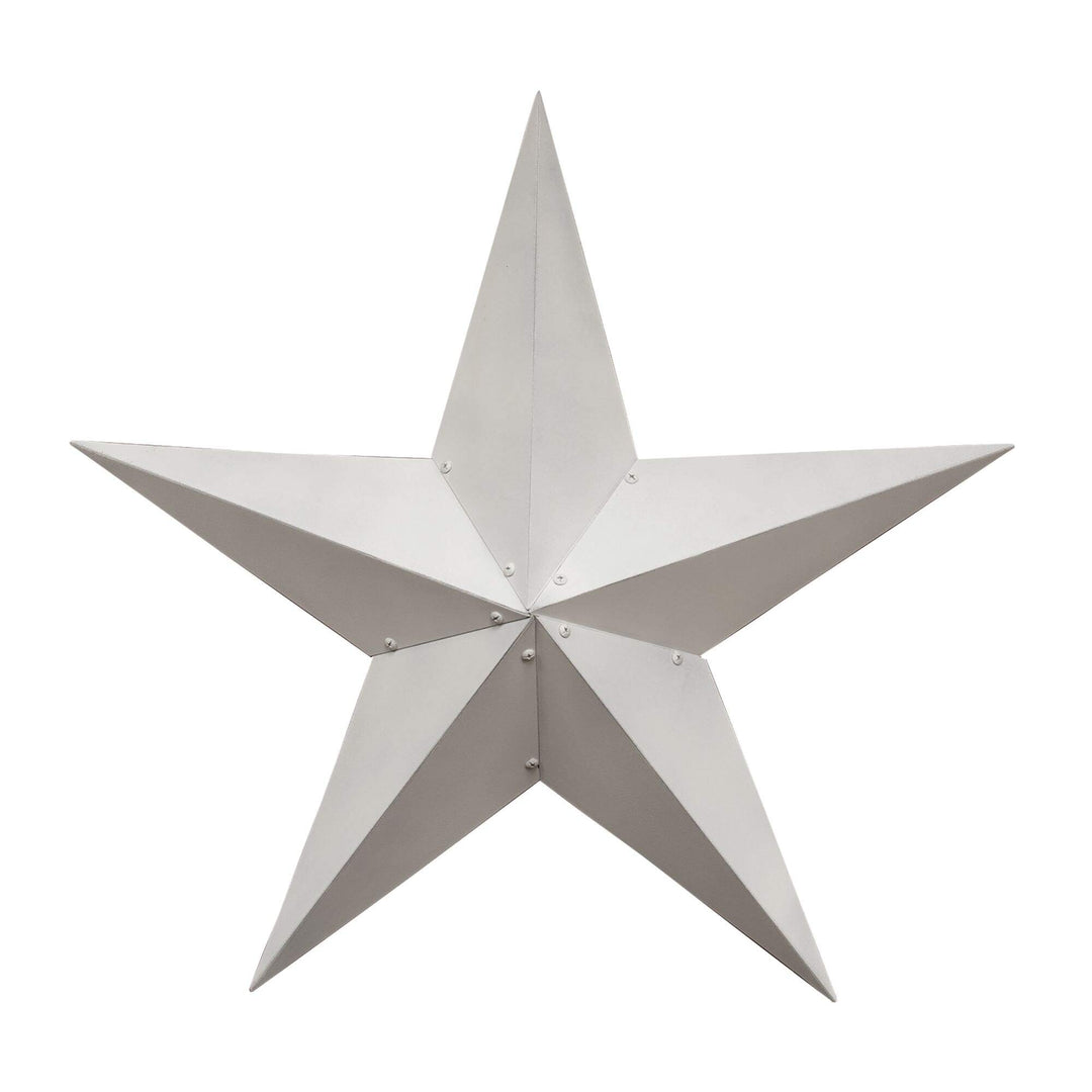 Farmhouse White Barn Star 36" Metal Metallic Finish