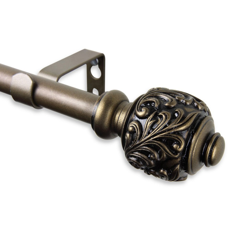 Rod Desyne Home Decorative Tilly Curtain Rod 48-84 inch Antique Gold 48 to 84 inches - Antique Gold