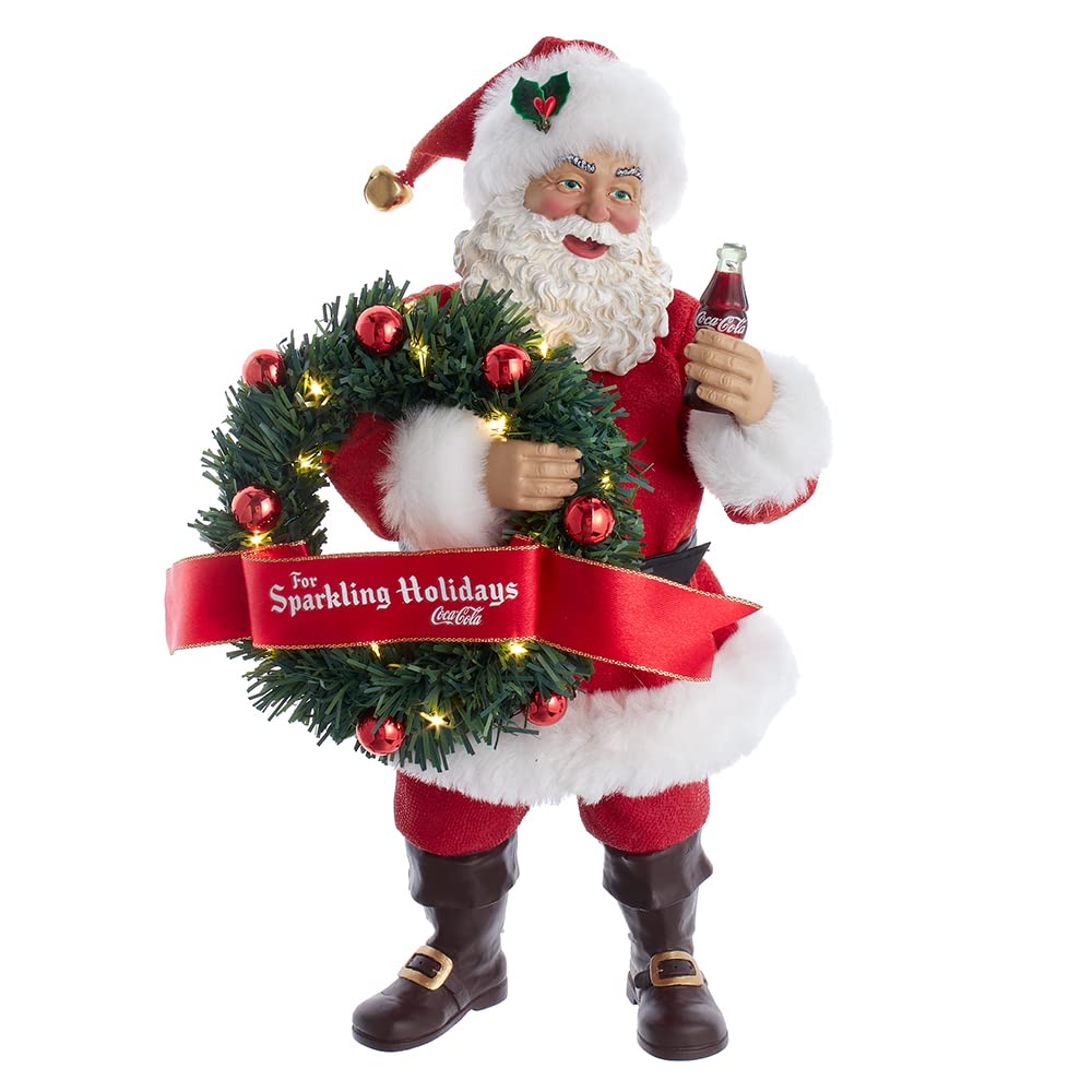 Kurt Adler 10.5-Inch Fabriché™ Coca-Cola® Battery Operated Santa with Lighted