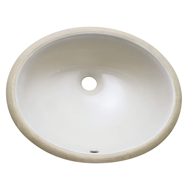 Undermount 18 in. Oval Vitreous China ceramic sink in Linen