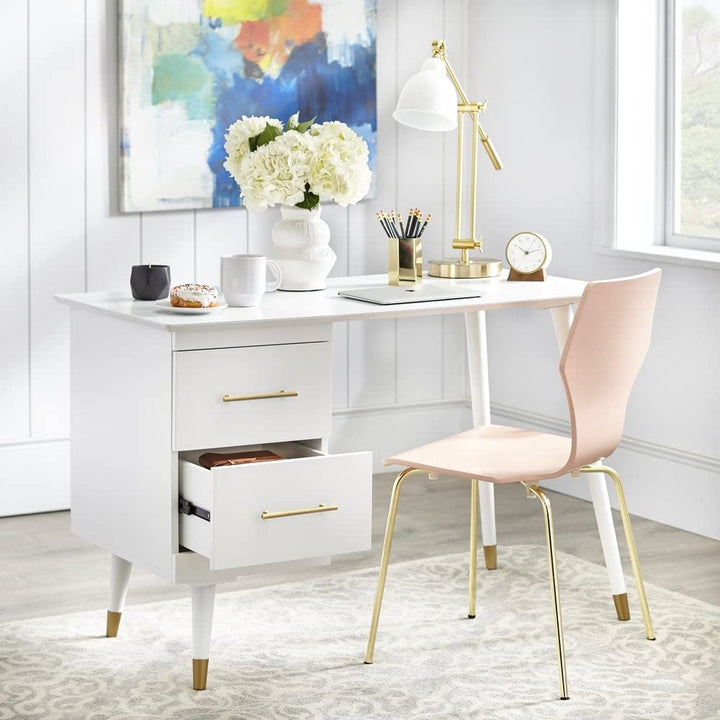 angelo:HOME Leon 46" Desk White - Diamond Home USA