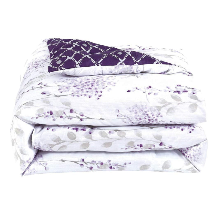 5 Piece Romantic Floral Motif Comforter Set