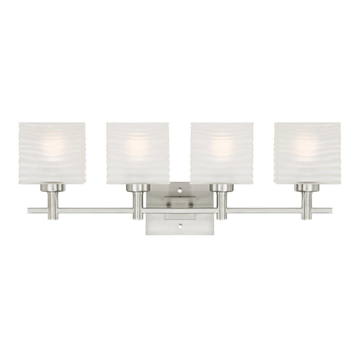 Westinghouse 6304100 Alexander Four-Light Indoor Wall Fixture Brushed Nickel 4-Light