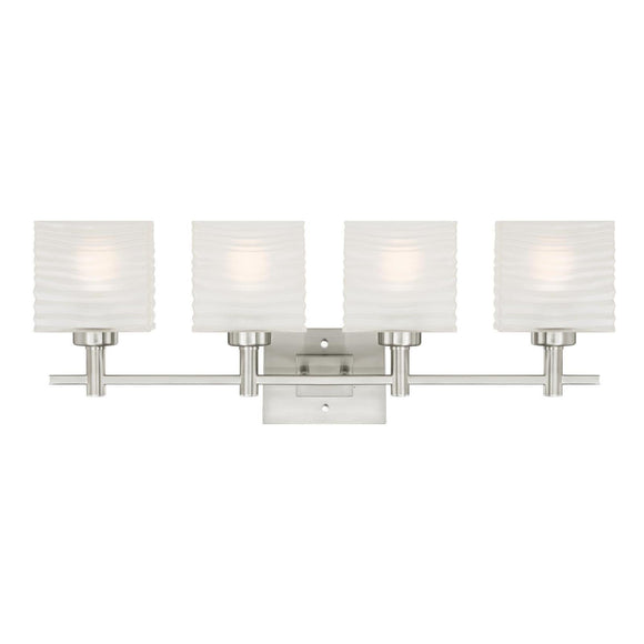 Westinghouse 6304100 Alexander Four-Light Indoor Wall Fixture Brushed Nickel 4-Light