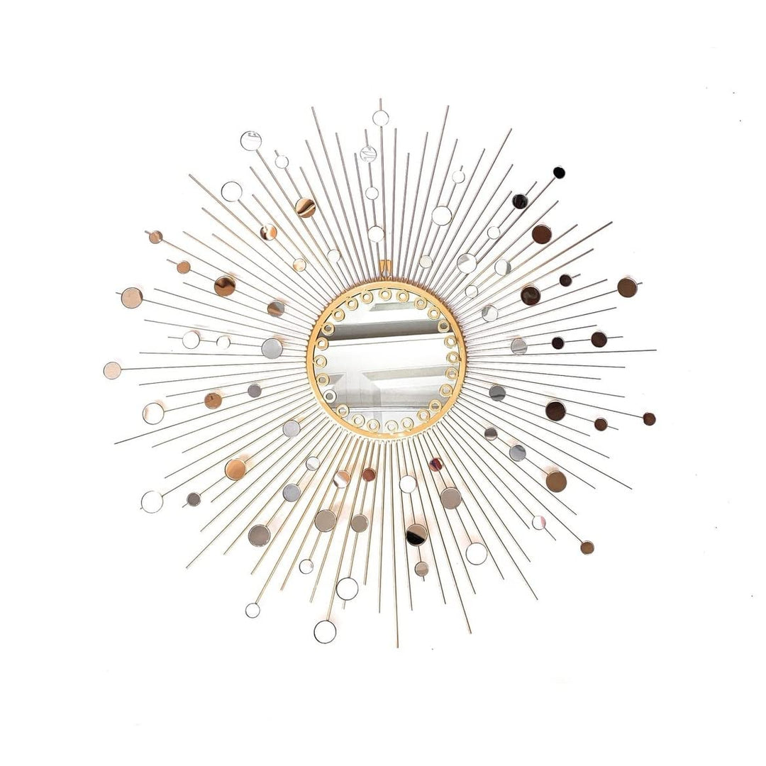 Sunburst Modern and Contemporary Accent Mirror Gold Handmade