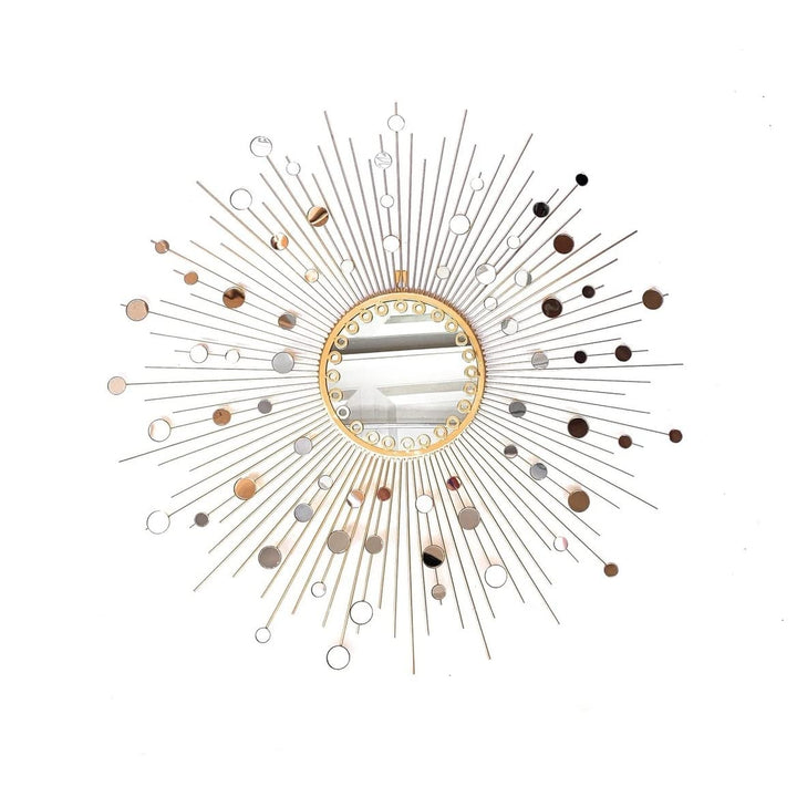 Sunburst Modern and Contemporary Accent Mirror Gold Handmade