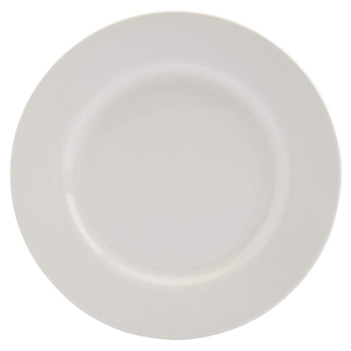 Tabletops Gallery White 16pc Dinnerware Set Service for 4 Solid Casual Round