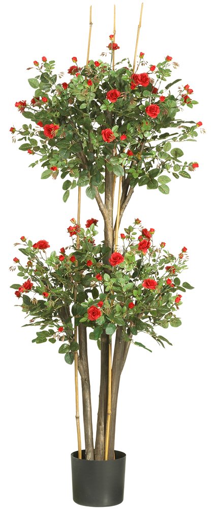 Nearly Natural 5ft. Mini Rose Silk Tree