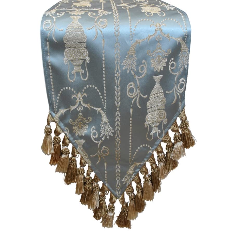 Sherry Kline Vase Blue Luxury Table Runner 13 x 108