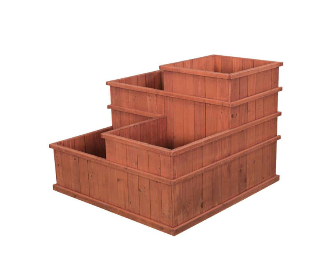 Leisure Season MLP3232 Medium Brown-1 Piece-Indoor and Outdoor Plant Box for