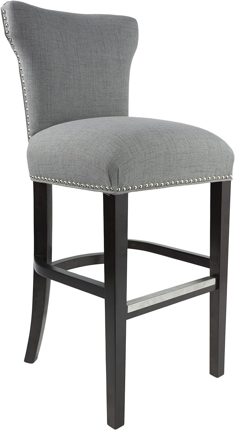 Sole Designs Bella Collection Modern Upholstered r Stool Chair With Concave