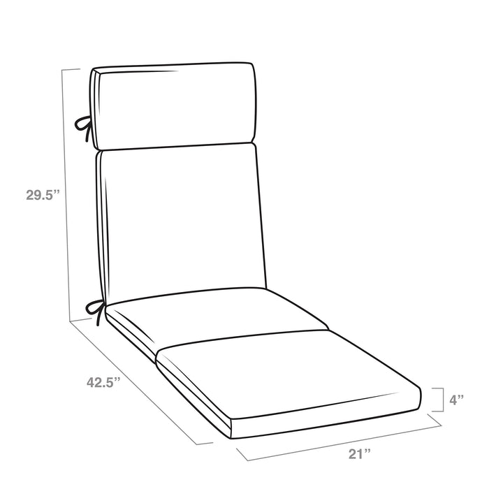 Arden Selections tex Outdoor Chaise Lounge Cushion 72 x 21