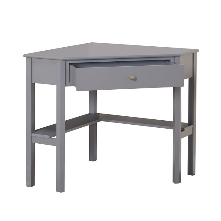 Target Marketing Systems Ellen Corner Desk Drawer and One Storage Shelf