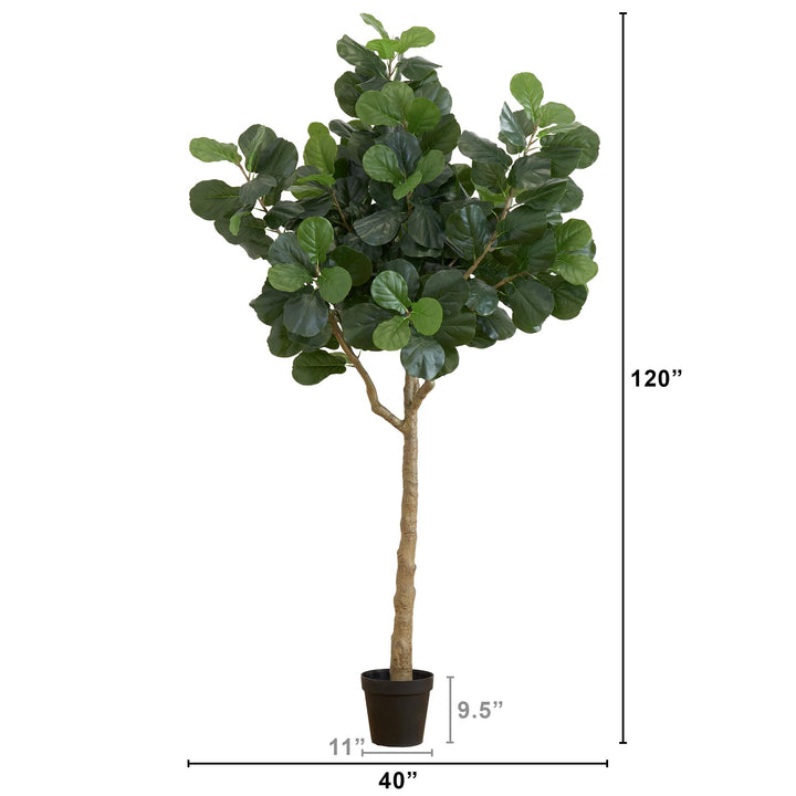 Nearly Natural 10ft. Artificial Fiddle Leaf Fig Tree