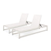 Christopher Knight Home Eudora Outdoor Chaise Lounge (Set of 2) White