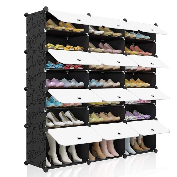 Portable 48 Pair Shoe Rack Organizer Tower Shelf Storage Cabinet Stand