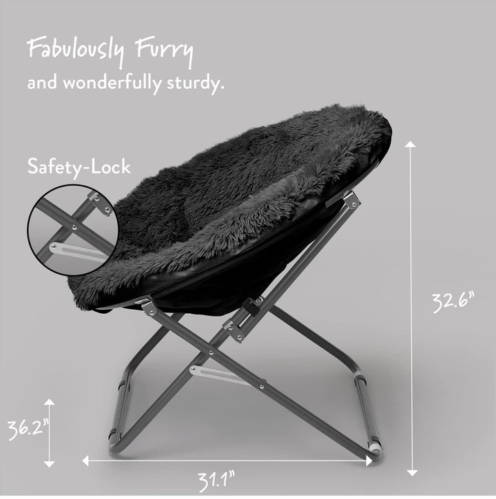 Urban Lifestyle Oversized Mongolian Faux Fur Saucer Chair