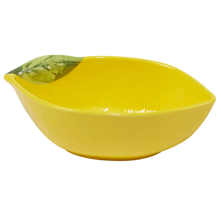 3-d Lemon 5-piece Serving Bowl Set Green Yellow Solid 5 Piece Dishwasher Safe