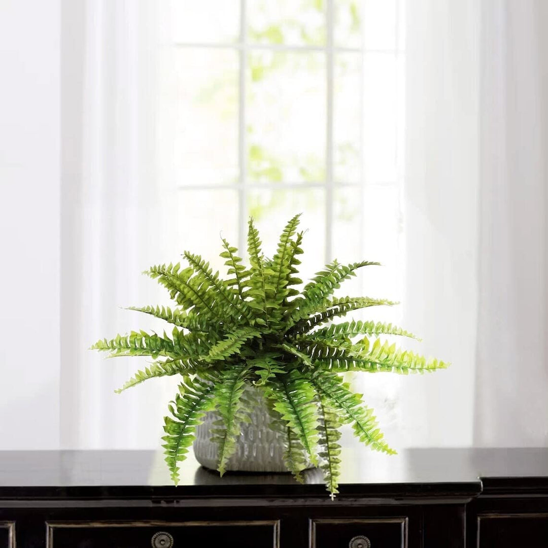 Silk Boston Fern Uv Resistant 28 Inch Diameter 27 Fronds