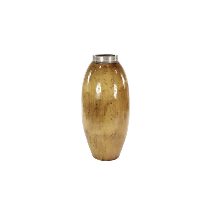 Brown Ceramic Rustic Vase 30 X 14 Farmhouse