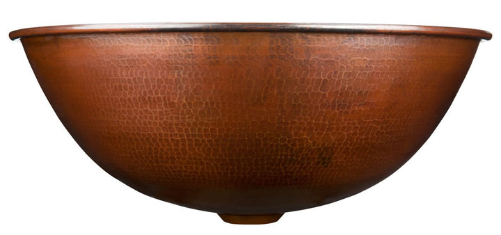 Sinkology BRV-1606BC Eddington Handmade Pure Solid Vessel 16" Aged Copper Bath