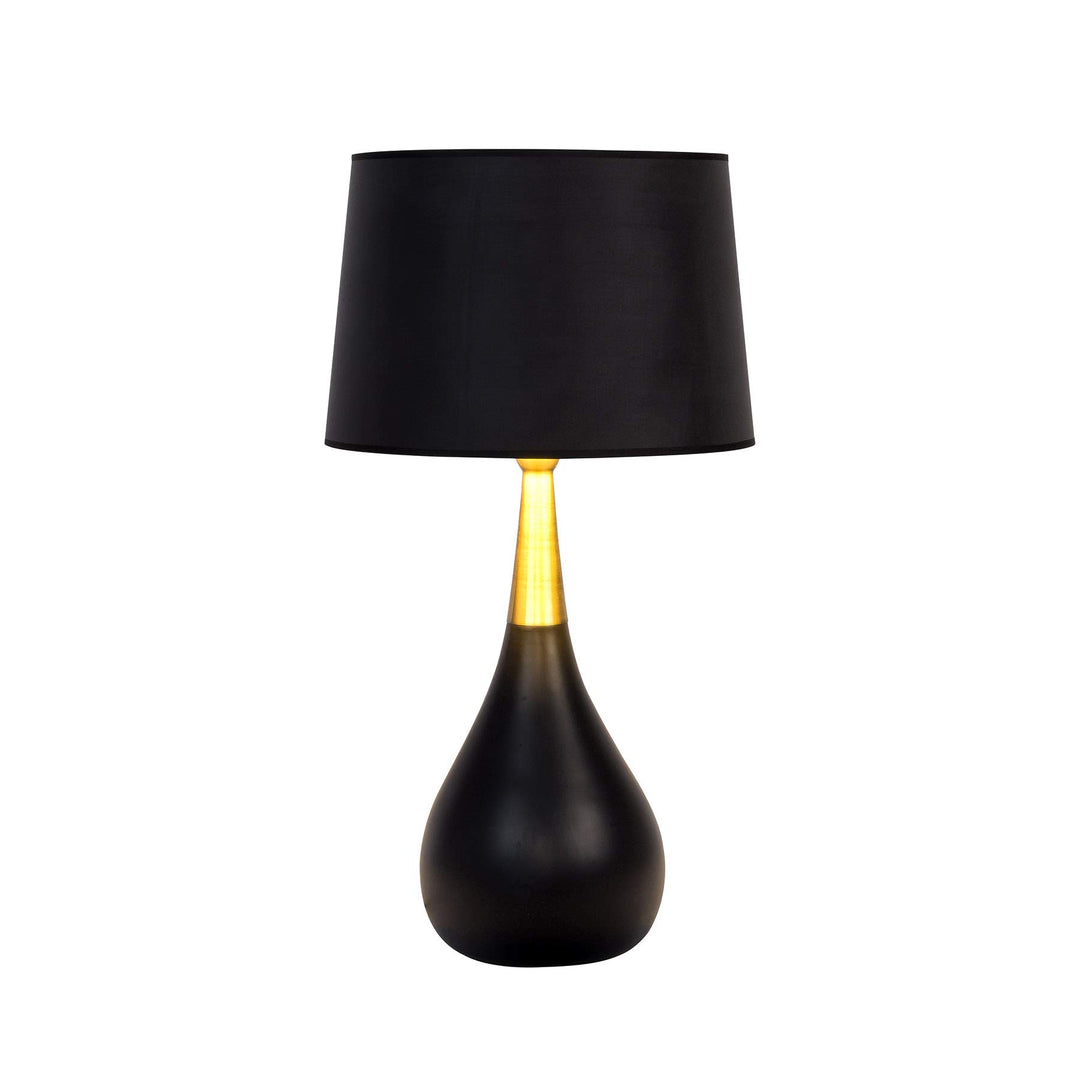 Litex Industries BL23BK Litex Lamp Black & Antique Brass