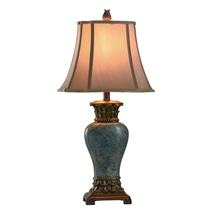 Stylecraft Home Collection L31354BDS Signature Table Lamp Blue and Brown