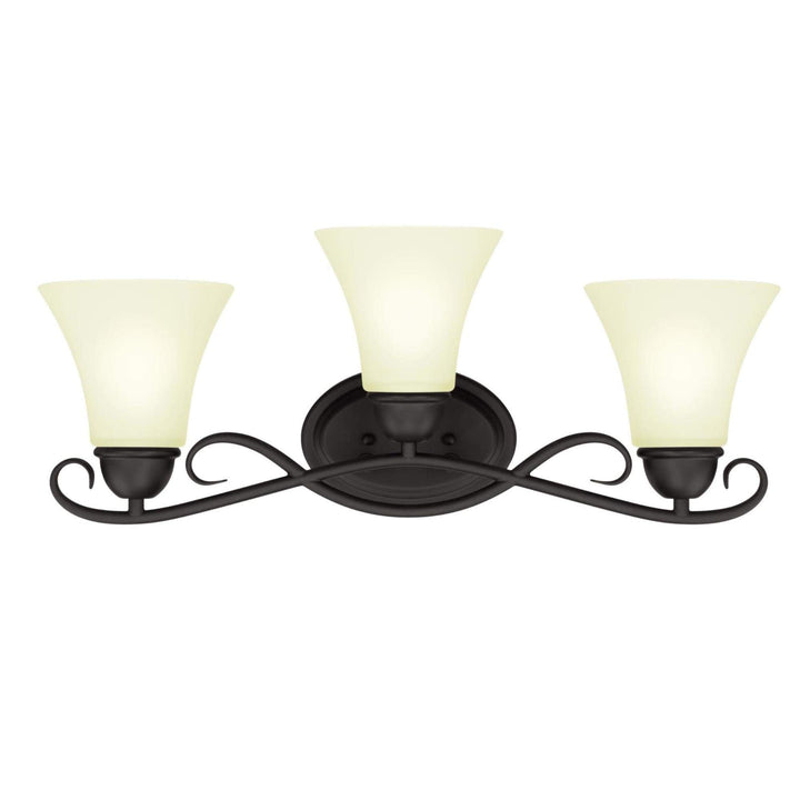 Westinghouse Oil Rubbed Bronze 6306900 Dunmore Three-Light Indoor Wall ixture 3-Light - Oil Rubbed Bronze