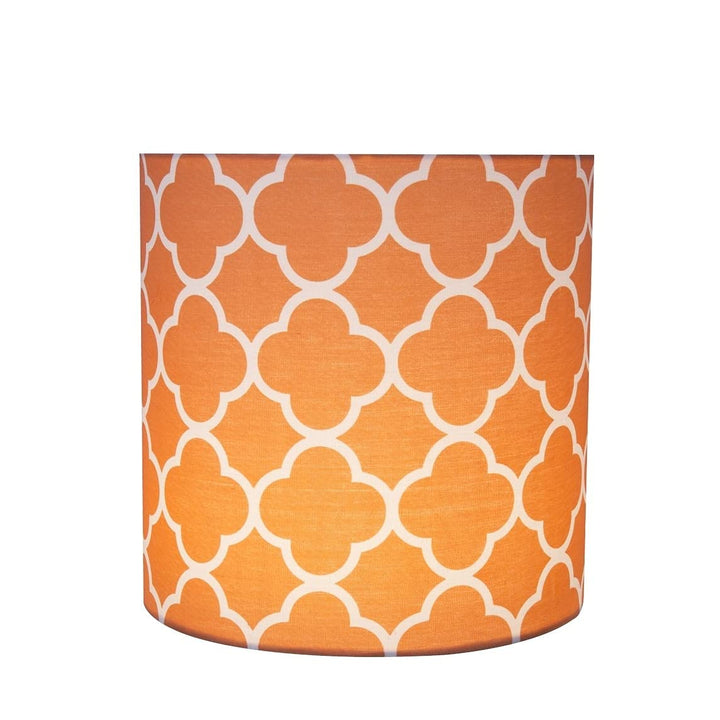 Drum (Cylinder) Shaped Spider Construction Lamp Shade In Orange (8" X 8" 8")