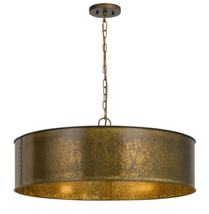 Cal 60W X 5 Rochefort Metal 5 Light Chandelier Distress Gold 8.00x29.50x29.50