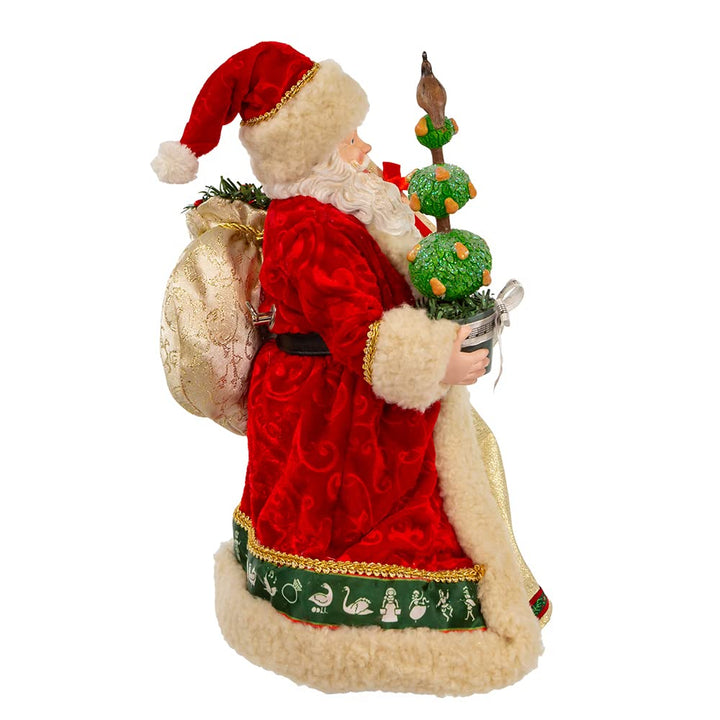 Kurt Adler 10.5-Inch Fabriché Musical 12 Days of Christmas Santa