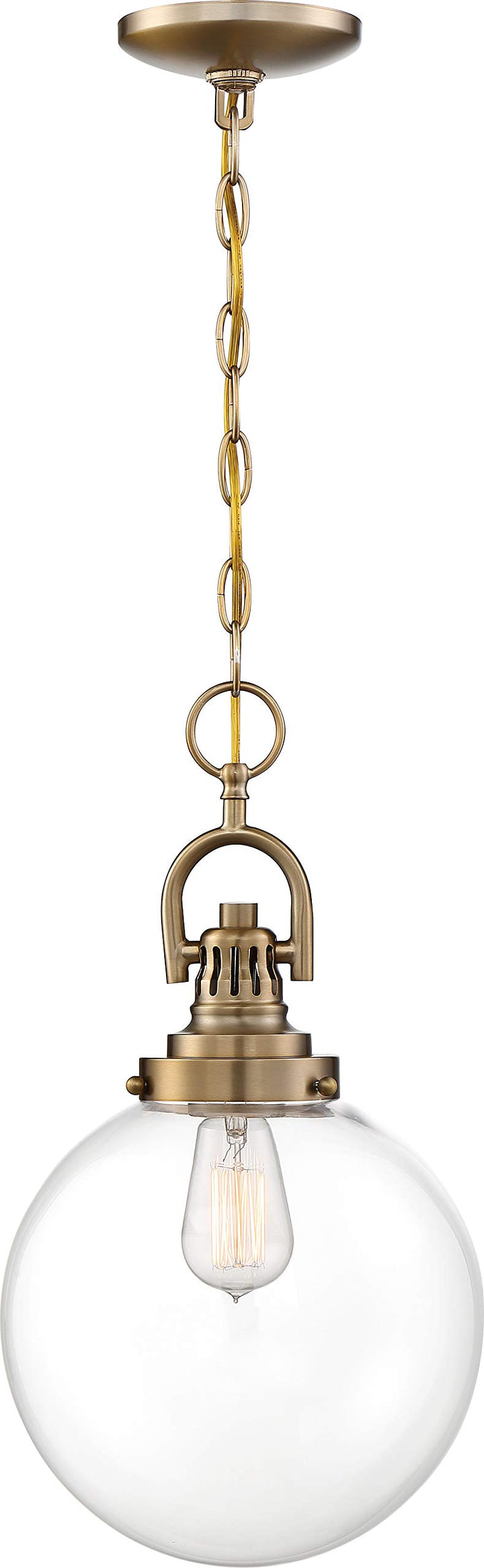 Nuvo 60/6671 Skyloft Lighting Fixture 1Lt Pendant Burnished Brass Finish with