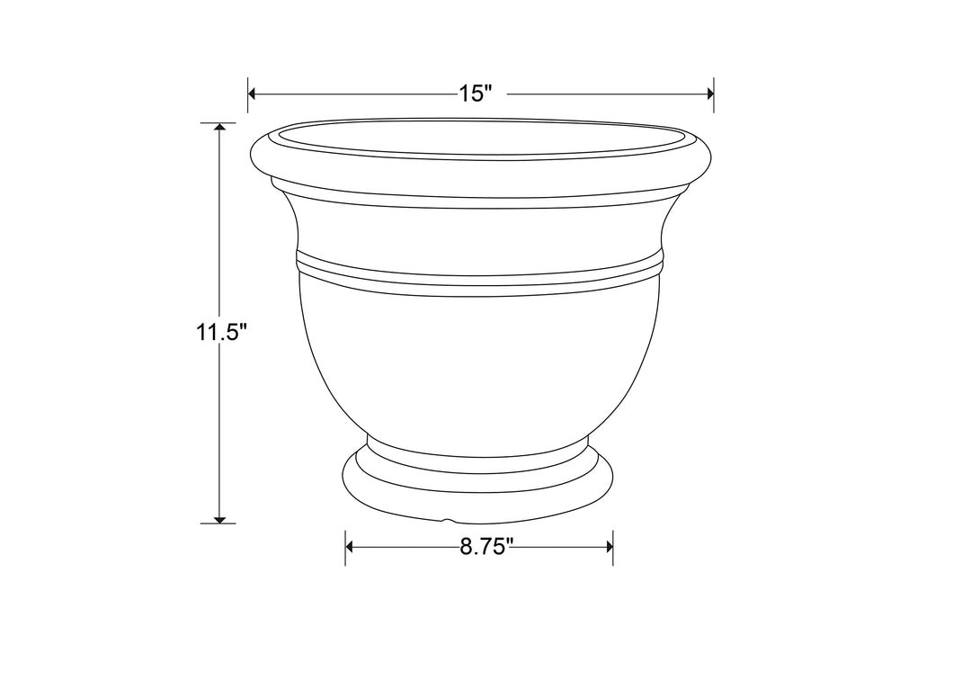 Southern Patio 15" Jean ierre Indoor/Outdoor ot lanter with Drainage Hole