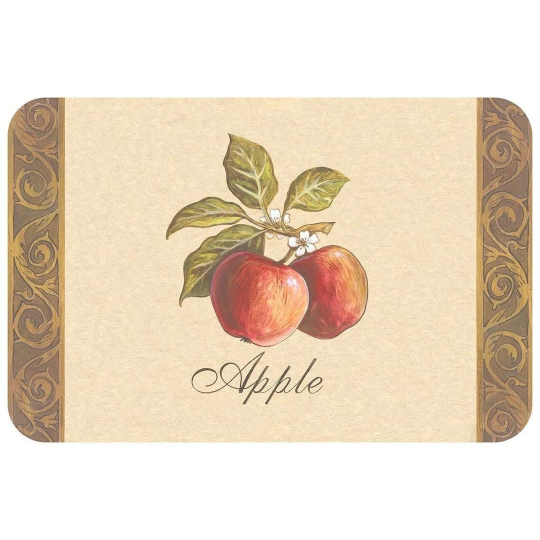 Reversible Plastic Wipe lean Placemats - Heirloom Apple Pear (Set of 4) Multi