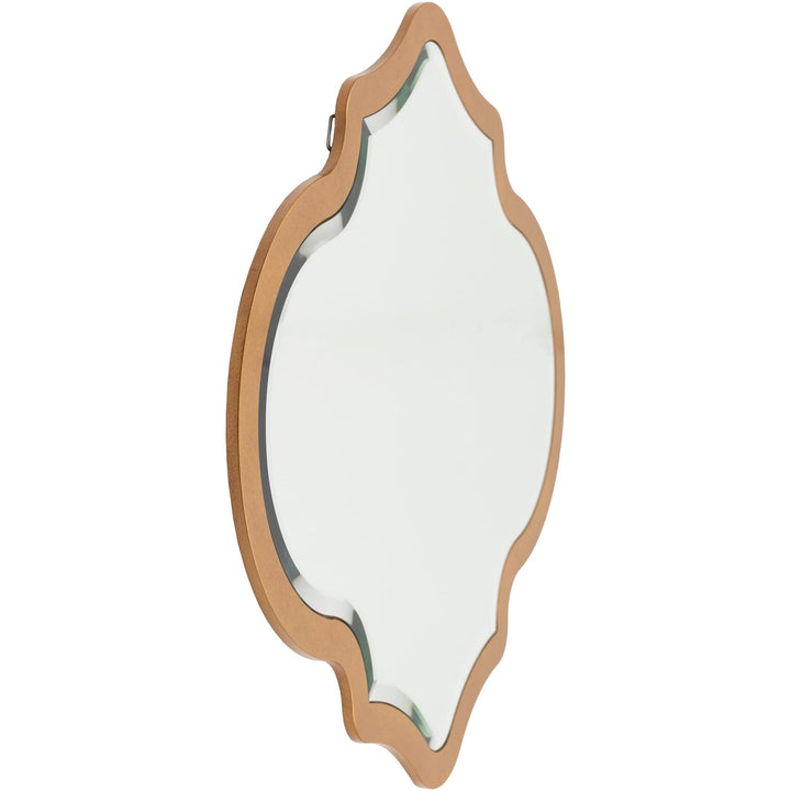 Quatrefoil Gold 28x26-inch Mirror 28" h X 26" w Preppy Traditional Beveled Glass