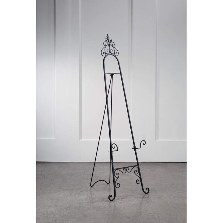 53" h Parisian Black Metal Floor Easel - 53" - Diamond Home USA