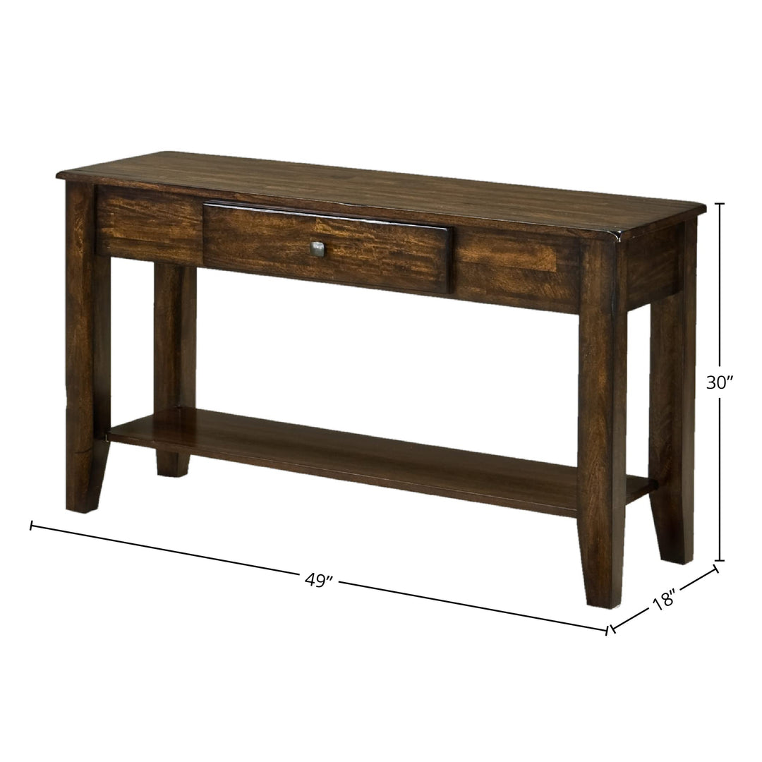 Intercon Kona Sofa Table 49 x 18 x 30" Rasin