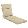 Arden Selections Outdoor Chaise Cushion x 77 Water Repellent Fade Resistant 77 in L x 22 in W x 3.5 in H - Taupe Leala Texture