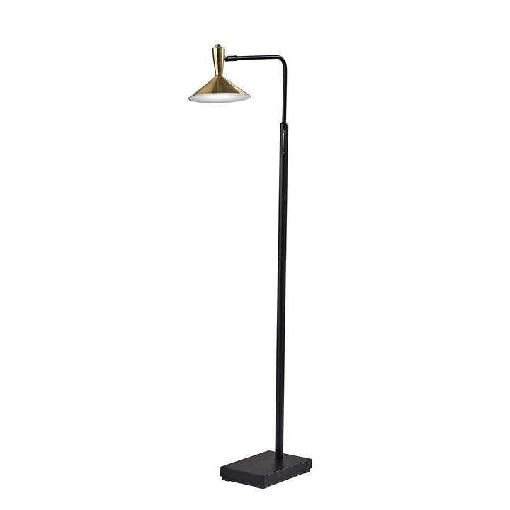 Black Antique Brass Led Floor Lamp Mid-Century Modern Contemporary