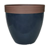 Southern Patio Hornsby Resin Outdoor Planter with Drainage Hole and Plug Navy Navy Blue