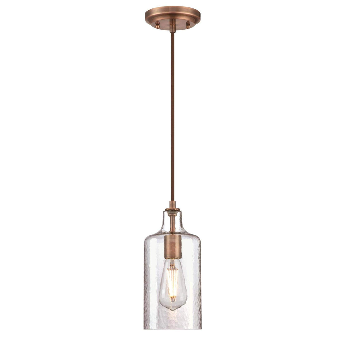 Westinghouse 6371500 Washed Copper Finish with Clear Textured Glass Carmen