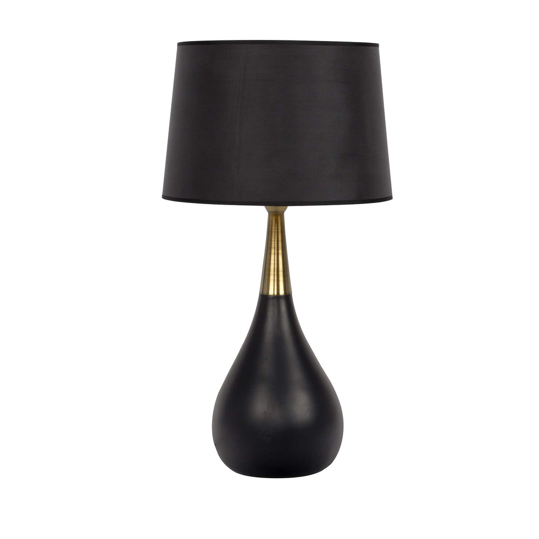 Litex Industries BL23BK Litex Lamp Black & Antique Brass