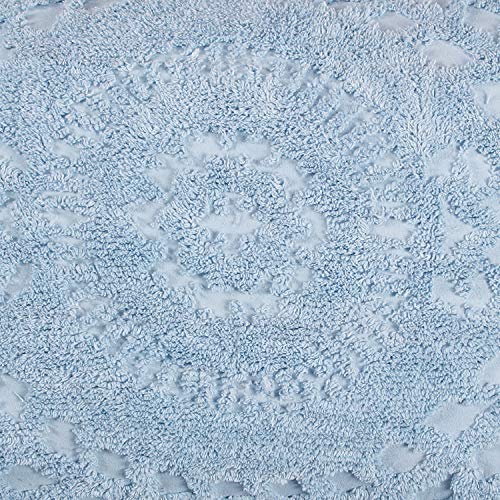 1 Piece Oversized Chenille Bedspread Coastal Solid Color Medallion