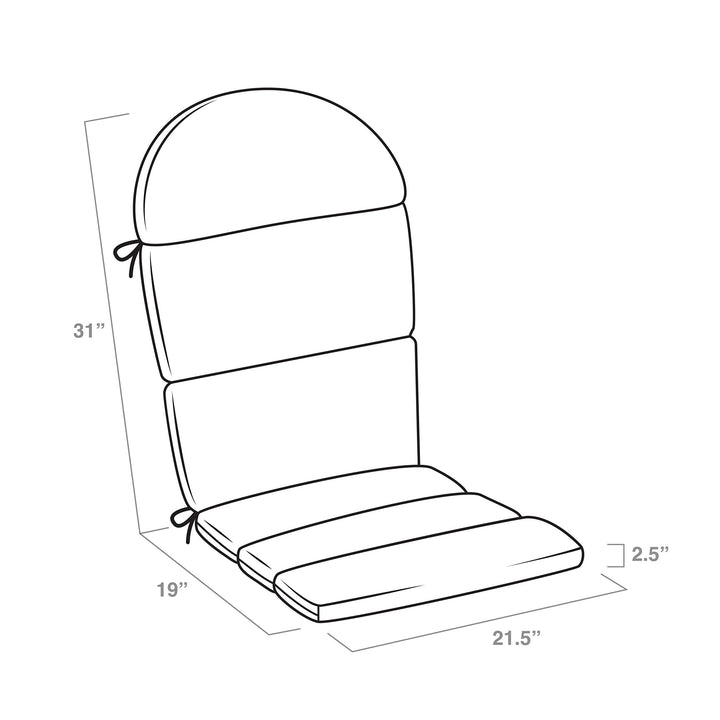 Arden Selections Oceantex Outdoor Adirondack or Rocking Chair Cushion