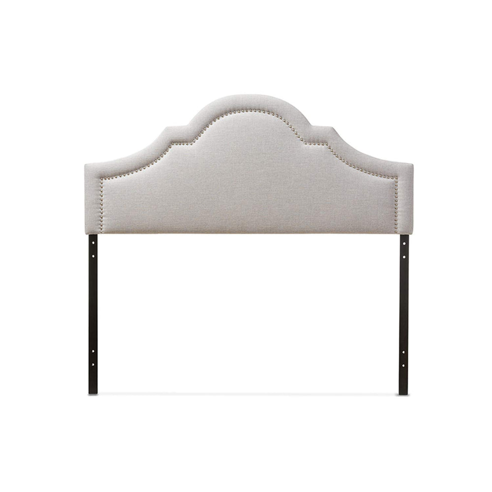 Baxton Studio Rita Upholstered Queen Headboard in Grayish Beige Queen - Greyish Beige