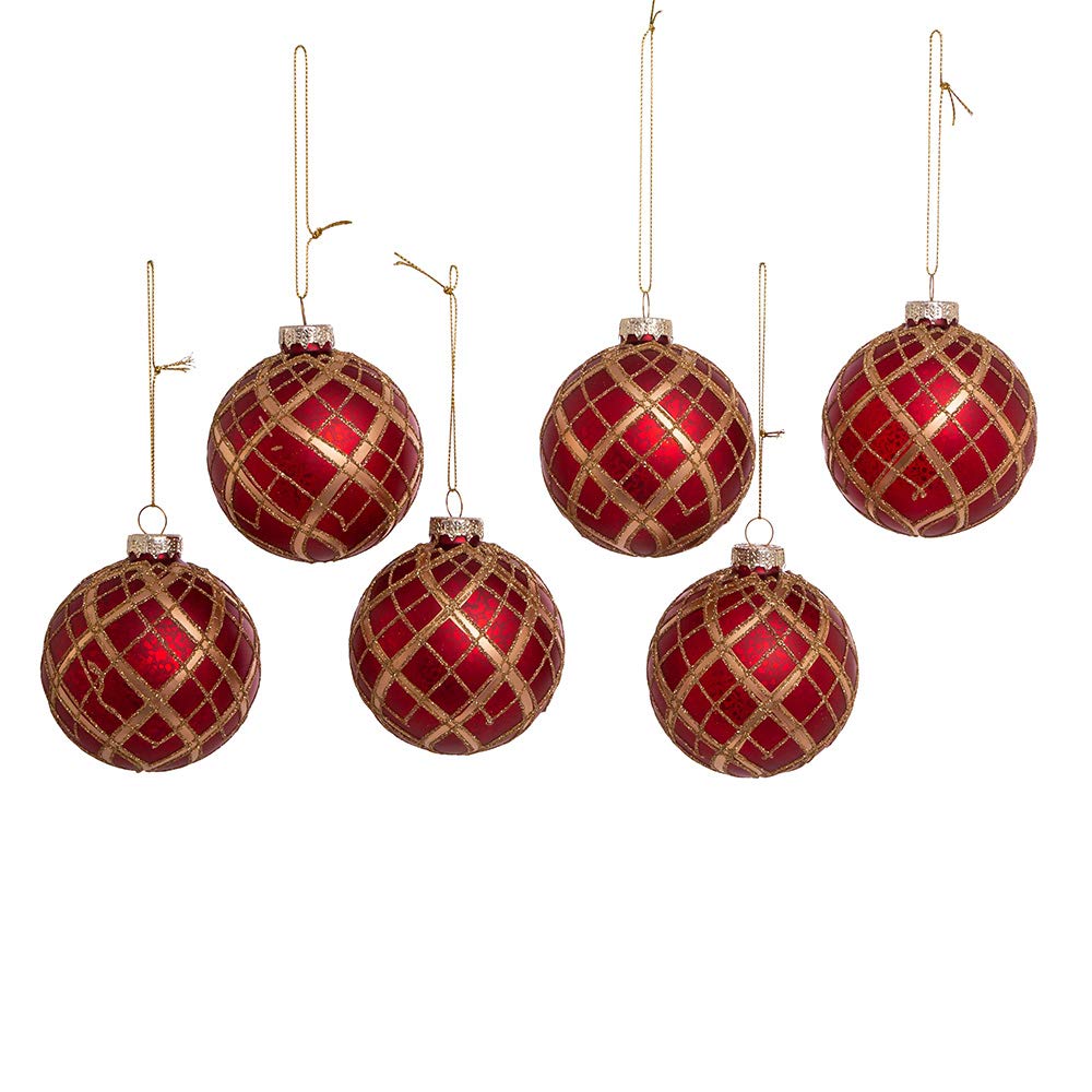 Kurt S. Adler GG0977 Ornament Set Red Gold