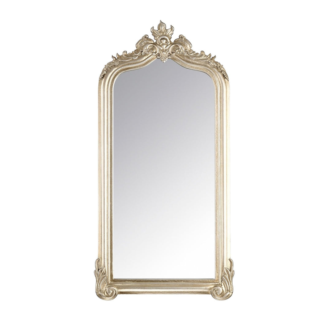 Antique Gold 18 in. W X 35 H Ornate Arch Metal Framed Classic Mirror 17.75 - Diamond Home USA