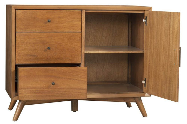 Alpine Furniture Flynn Mid Century Accent Cabinet 40" W x 19" D x 32" H Acorn - Diamond Home USA